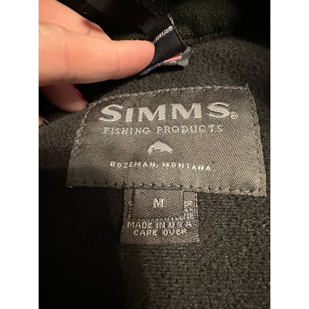 SIMMS Gore Wind Stopper Fishing Full Zip Jacket Size Medium Green Fishing PTFE - Picture 4 of 7